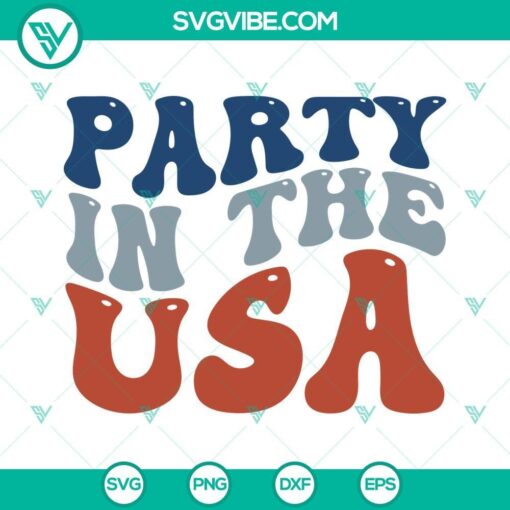 party in the usa smiley face svg 4th of july svg retro independence day svg png dxf eps for shirt 9 mockup