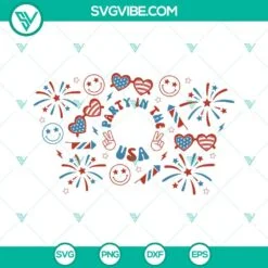 4th Of July, Starbucks Cup Wrap, SVG Files, 4th Of July Starbucks SVG Image, 4