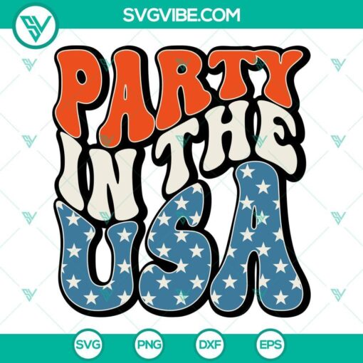 party in the usa svg patriotic smiley face svg retro 4th of july svg png dxf eps files for t shirt 8 mockup