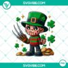 Patrick Baby Freddy Krueger and Freddy Krueger Shamrock Leaf Clover PNG images, ideal for Halloween designs, instant download.