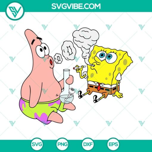 patrick star and spongebob svg funny spongebob squarepants svg png dxf eps cut files for cricut silhouette 8 mockup