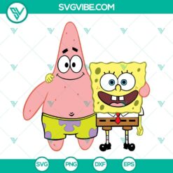 Disney, SVG Files, Patrick Star SpongeBob SquarePants SVG Download DXF EPS PNG 9