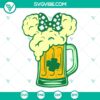 St. Patrick's Day mouse ears beer mug SVG download, Disney drink SVG with Irish day theme. Perfect for DIY crafts and projects.