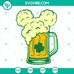 patricks day mouse ears beer mug svg disney drink svg irish day svg png dxf eps 8 mockup 2