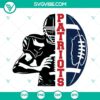 Patriots football half player SVG file with team logo. Ideal for crafting and fan projects.