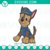 Paw Patrol Chase embroidery designs featuring cute kids cartoon character, ideal file for crafts.