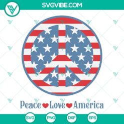 peace love america svg bundle 4th of july svg patriotic svg peace sign svg america svg 5 mockup