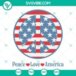 peace love america svg bundle 4th of july svg patriotic svg peace sign svg america svg 5 mockup