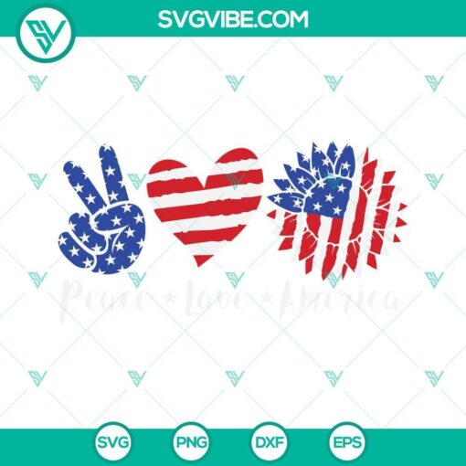 peace love america svg sunflower american flag svg 4th of july svg 9 mockup