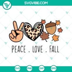 Fall, SVG Files, Peace Love Fall SVG Images, Hello Fall SVG Image, Cheetah 12