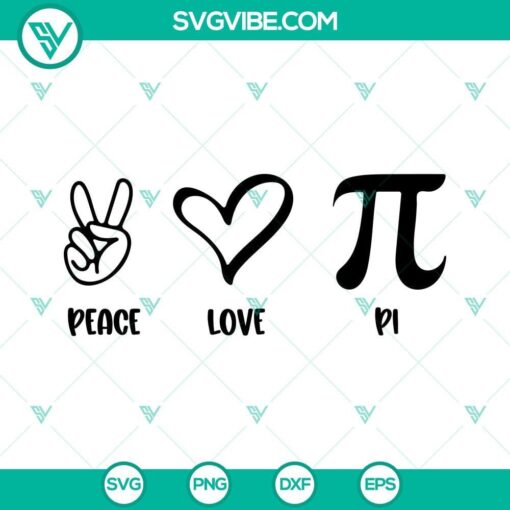 peace love pi svg math teacher svg funny math svg pi day svg png dxf eps cricut files 4 mockup