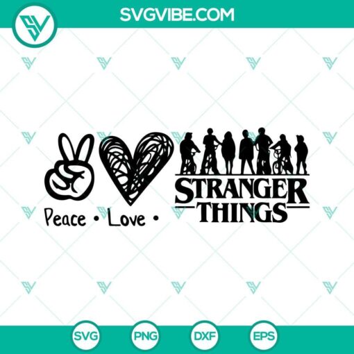 peace love stranger things svg png eps dxf cricut 10 mockup