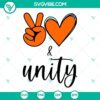 Peace Love Unity SVG File with Unity Day themed images featuring symbolic elements like peace signs, hearts, and unity symbols. Great for Unity Day celebrations.