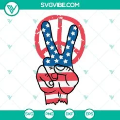 4th Of July, American, SVG Files, Peace Love America SVG File, American Flag 4