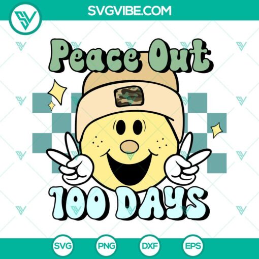 peace out 100 days of school svg bundle smiley school svg 100 days of school svg 3 mockup 2