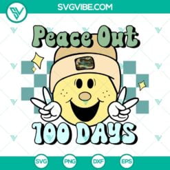 peace out 100 days of school svg bundle smiley school svg 100 days of school svg 3 mockup