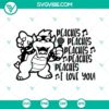 Peaches I Love You Bowser SVG file featuring a lovable monster design, perfect for craft projects and themed creations.