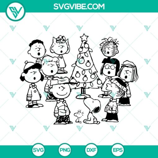 peanuts christmas svg charlie brown christmas tree svg snoopy woodstock christmas holiday svg 1 mockup