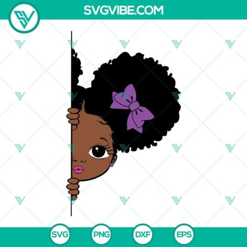 peekaboo girl svg bundle cute black afro girl svg peekaboo girl svg afro ponytails svg 3 mockup