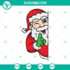 Peeking Santa Claus Christmas SVG graphic for Cricut and Silhouette, including DXF and EPS files for crafting.