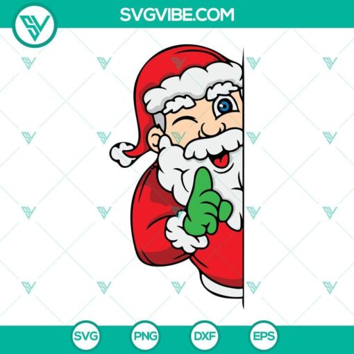 peeking santa claus svg dxf eps png cricut silhouette vector clipart 8 mockup