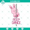 Peep Dance Easter Bunny Pole Dance SVG file. Funny Girls Easter design for download.
