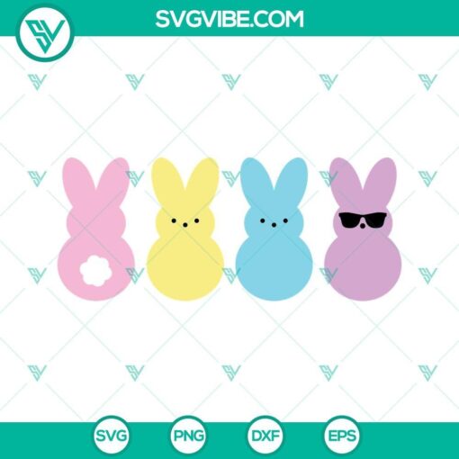 peeps svg marshmallow bunnies svg easter peeps svg peep svg bunny peeps svg cut file for cricut silhouette 4 mockup