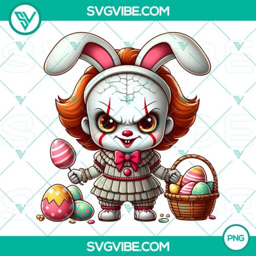 pennywise easter bunny png scary character easter day png mockup 1