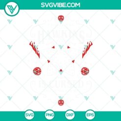 Stranger Things inspired SVG images of Demogorgon creature, "People Say Hawkins Is Cursed."