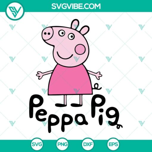 peppa pig svg preschool pig svg peppa pig cartoon svg png dxf eps 5 mockup