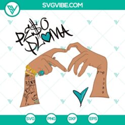 Musics, SVG Files, Peso Pluma SVG Images, Peso Pluma Hands Heart SVG File PNG 9