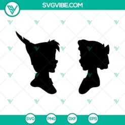 Peter Pan and Wendy SVG cut files for crafting projects, featuring whimsical designs perfect for DIY creations.