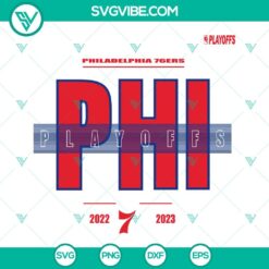 Basketball, Sports, SVG Files, Philadelphia 76ers Playoffs 2022 2023 SVG Image, 3