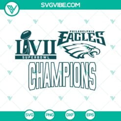 Football, Sports, SVG Files, Philadelphia Eagles Champions Super Bowl 2023 SVG 2