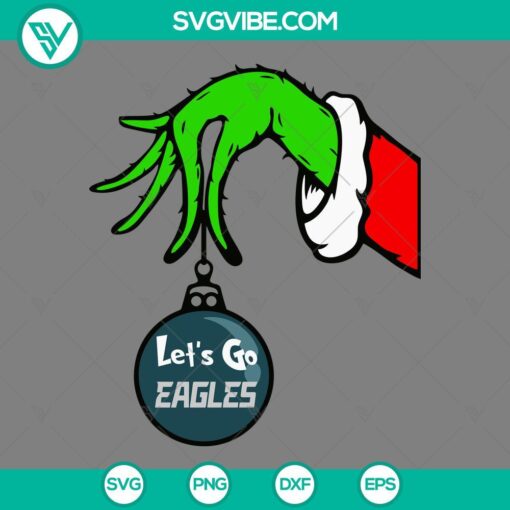 philadelphia eagles grinch hand with ornament svg philadelphia eagles christmas svg mockup