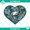 Philadelphia Eagles Valentine heart PNG design for download, featuring team logo and themed elements for fans.