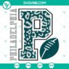 Philadelphia Eagles leopard SVG files with football mascot design. Perfect for Eagles team fans.