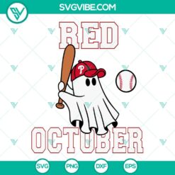 Halloween, Sports, SVG Files, Philadelphia Phillies Ghost SVG Image, Phillies 6