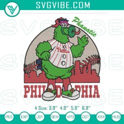 Embroidery Designs, Sports Embroidery Designs, Philadelphia Phillies Phillie 2