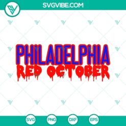 Halloween, Sports, SVG Files, Philadelphia Phillies Red October SVG Images, 15