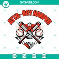 Sports, SVG Files, Philadelphia Phillies SVG Image, Atta Boy Harper SVG 17