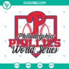 Philadelphia Phillies World Series SVG Download, Phillies P SVG File logo design with championship elements in red and blue.