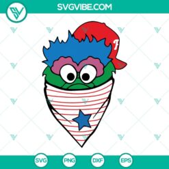 Sports, SVG Files, Phillie Phanatic Bandana SVG File, Philadelphia Phillies SVG 1