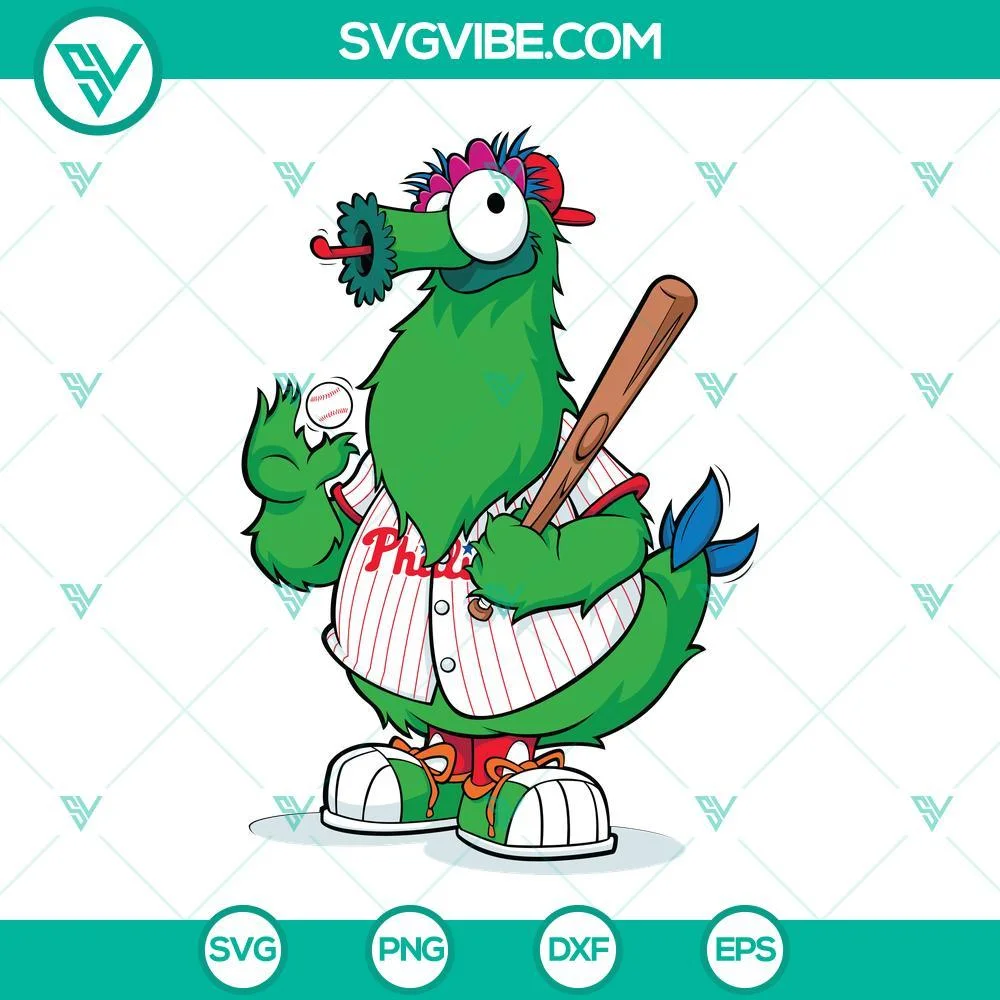 Baseball, Sports, SVG Files, Phillie Phanatic SVG Files, Philadelphia Phillies 1