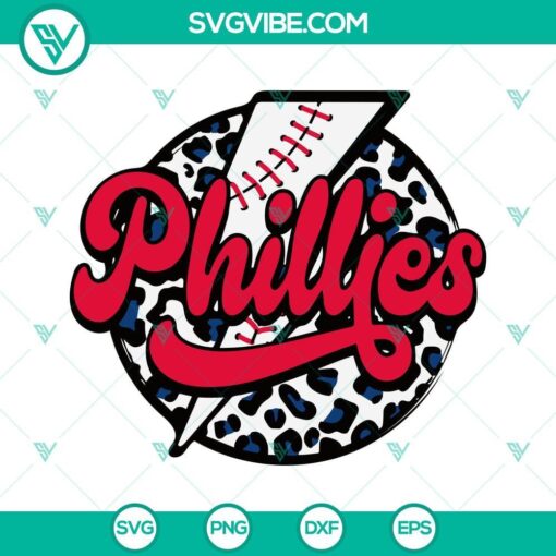 phillies baseball lightning bolt svg philadelphia phillies leopard print svg phillies svg 3 mockup