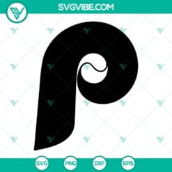 Baseball, Sports, SVG Files, Phillies P SVG Image PNG DXF EPS Cricut Vector 15