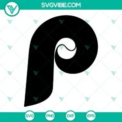 Baseball, Sports, SVG Files, Phillies P SVG Image PNG DXF EPS Cricut Vector 2