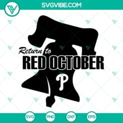 Baseball, Sports, SVG Files, Phillies P SVG Files, Return To Red October SVG 15