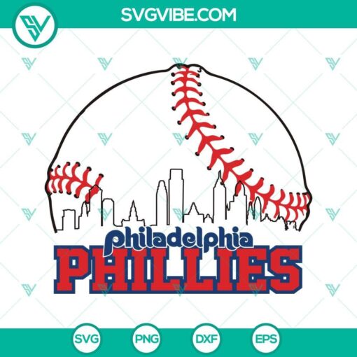 phillies svg baseball team svg philadelphia phillies baseball svg png dxf eps vector clipart 7 mockup