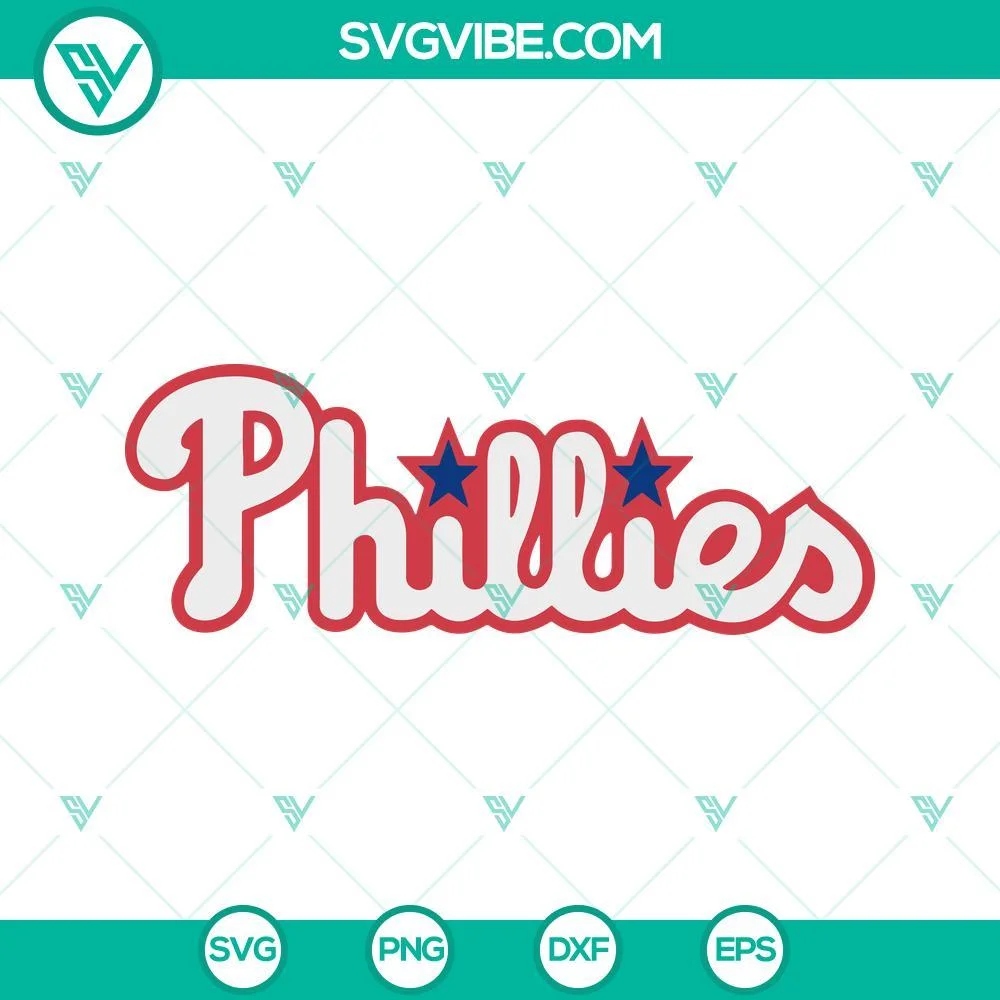 Baseball, Sports, SVG Files, Phillies SVG Download, Phillies Logo SVG Files, 1